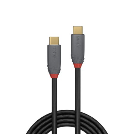 36658-Lindy 36902 cable USB 1,5 m USB C Negro, Gris