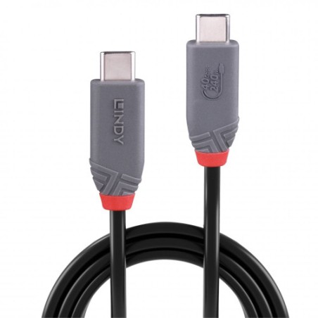 36722-Lindy 36958 cable USB USB4 Gen 3x2 2 m USB C Negro