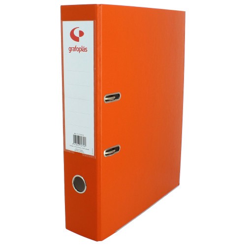 3677-ARCHIVADOR PALANCA 65 COLOR NARANJA FOLIO LOMO ANCHO 290X350X75 GRAFOPLAS 17279552