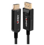 36841-Lindy 38492 adaptador de cable de video 30 m DisplayPort HDMI tipo A (Estandar) Negro