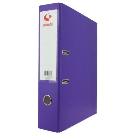 3685-ARCHIVADOR PALANCA 65 COLOR MORADO FOLIO LOMO ANCHO 290X350X75 GRAFOPLAS 17279535