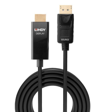 36901-Lindy 40926 adaptador de cable de video 2 m DisplayPort HDMI tipo A (Estandar) Negro