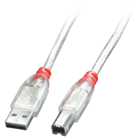 36972-Lindy 41755 cable USB USB 2.0 5 m USB A USB B Transparente