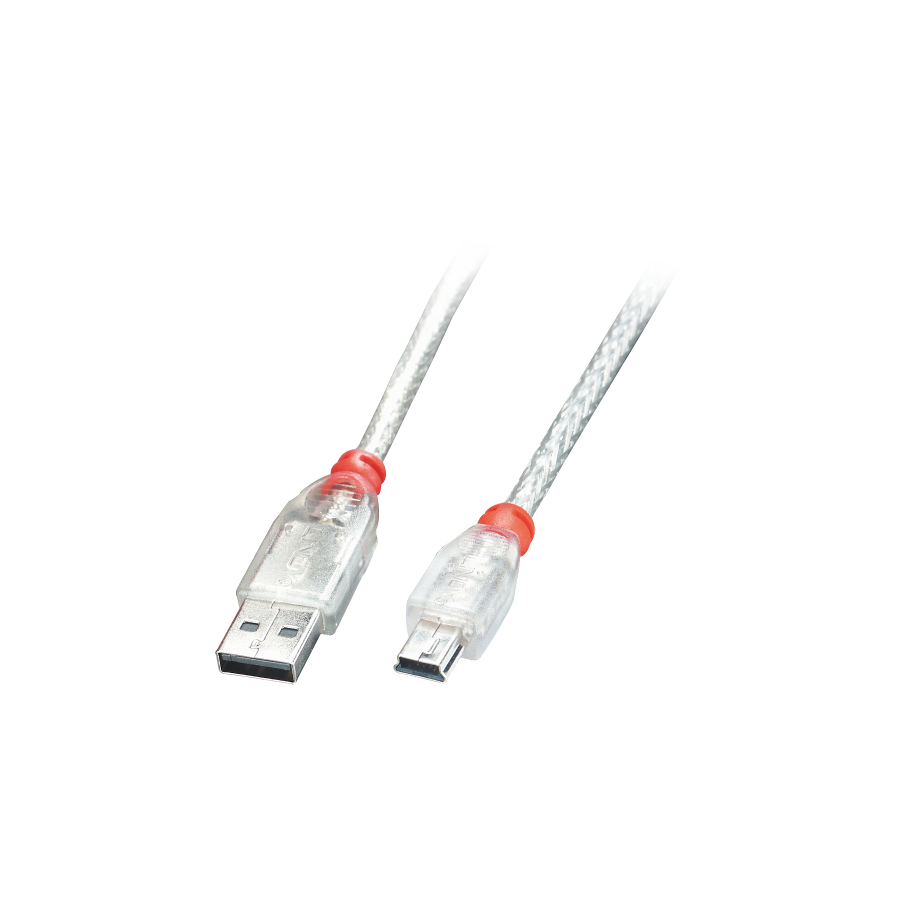 36978-Lindy 41785 cable USB USB 2.0 5 m USB A Mini-USB B Transparente