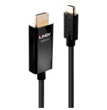 37017-Lindy 43292 adaptador de cable de video 2 m USB Tipo C HDMI tipo A (Estandar) Negro