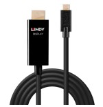 37018-Lindy 43292 adaptador de cable de video 2 m USB Tipo C HDMI tipo A (Estandar) Negro