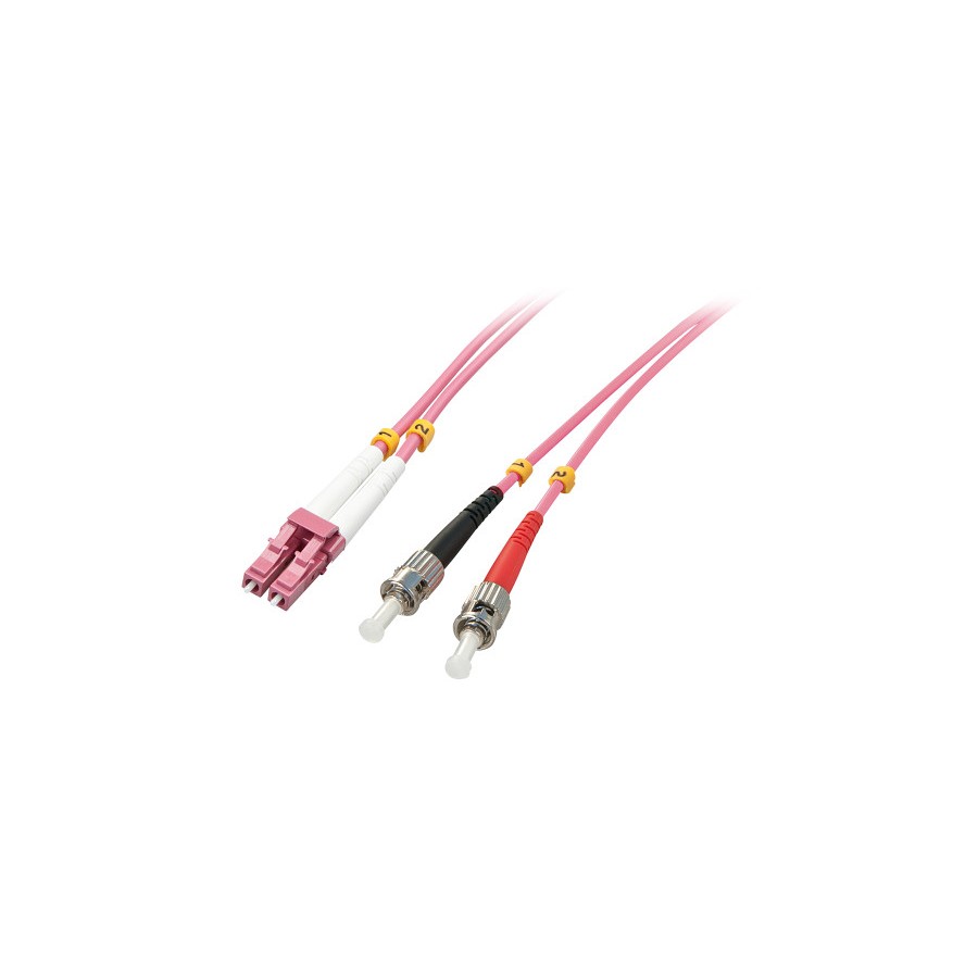 37147-Lindy 46355 Cable de fibra optica e InfiniBand 15 m LC ST Rosa