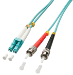 37169-Lindy 1.0m OM3 LC - ST Duplex Cable de fibra optica e InfiniBand 1 m Turquesa