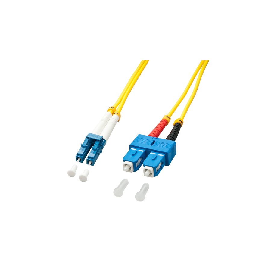 37570-Lindy 47471 Cable de fibra optica e InfiniBand 2 m LC SC Amarillo