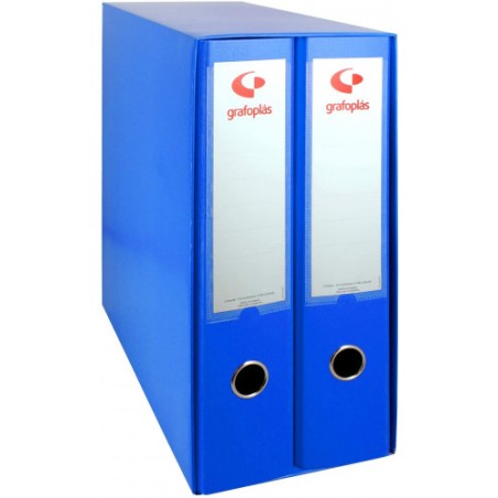 3761-MODULO 2 ARCHIVADORES COLOR AZUL FOLIO 290X350X160 GRAFOPLAS 7279230