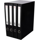 3766-MODULO 4 CARPETAS 2 ANILLAS 25 MM NEGRO FOLIO 290X350X180 GRAFOPLAS 7282410