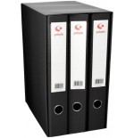 3769-MODULO 3 CARPETAS 2 ANILLAS 40 MM NEGRO FOLIO 290X350X180 GRAFOPLAS 7284310