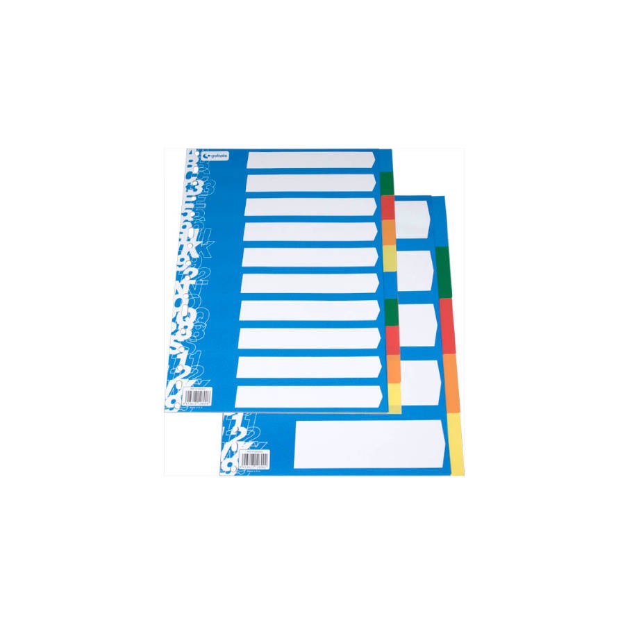 3774-JUEGO SEPARADOR FOLIO 5 POSICIONES ECOLOGICO 16T GRAFOPLAS 41270000