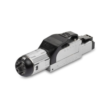 38311-Lindy 62411 conector RJ45 Negro, Plata