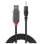 38314-Lindy 70265 cable de transmision Negro 1,5 m USB A EIAJ-01 (2.5 mm, 0.7 mm)