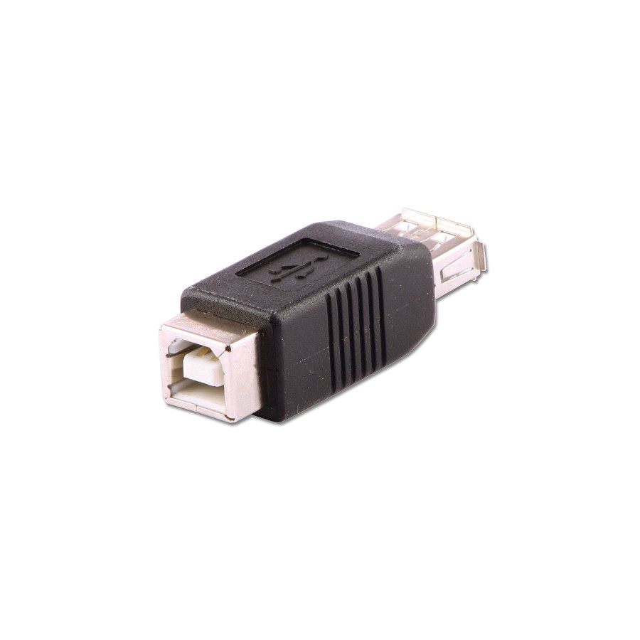 38323-Lindy 71228 cambiador de genero para cable USB A USB B Negro
