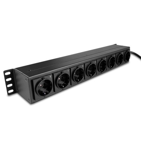 38333-Lindy 73025 unidad de distribucion de energia (PDU) 8 salidas AC 1.5U Negro