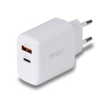 38353-Lindy 73428 cargador de dispositivo movil Universal Blanco Corriente alterna Carga rapida Interior