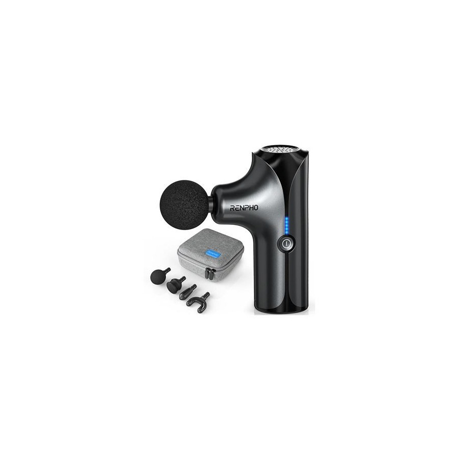 38699-RENPHO MINI - MASSAGE GUN - 4 HEADS - 5 SPEEDS - BLACK
