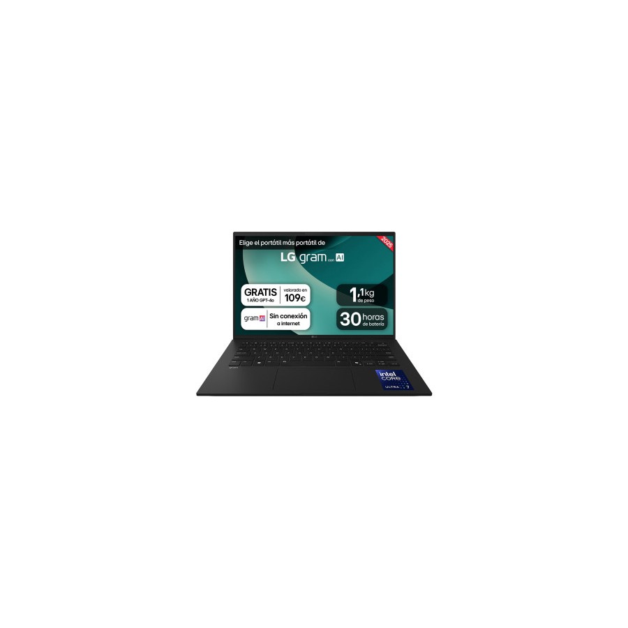 38732-LG Gram 14Z90T-G.AD8BB ordenador portatil Intel Core Ultra 7 255H Portatil 35,6 cm (14") WUXGA 32 GB LPDDR5x-SDRAM