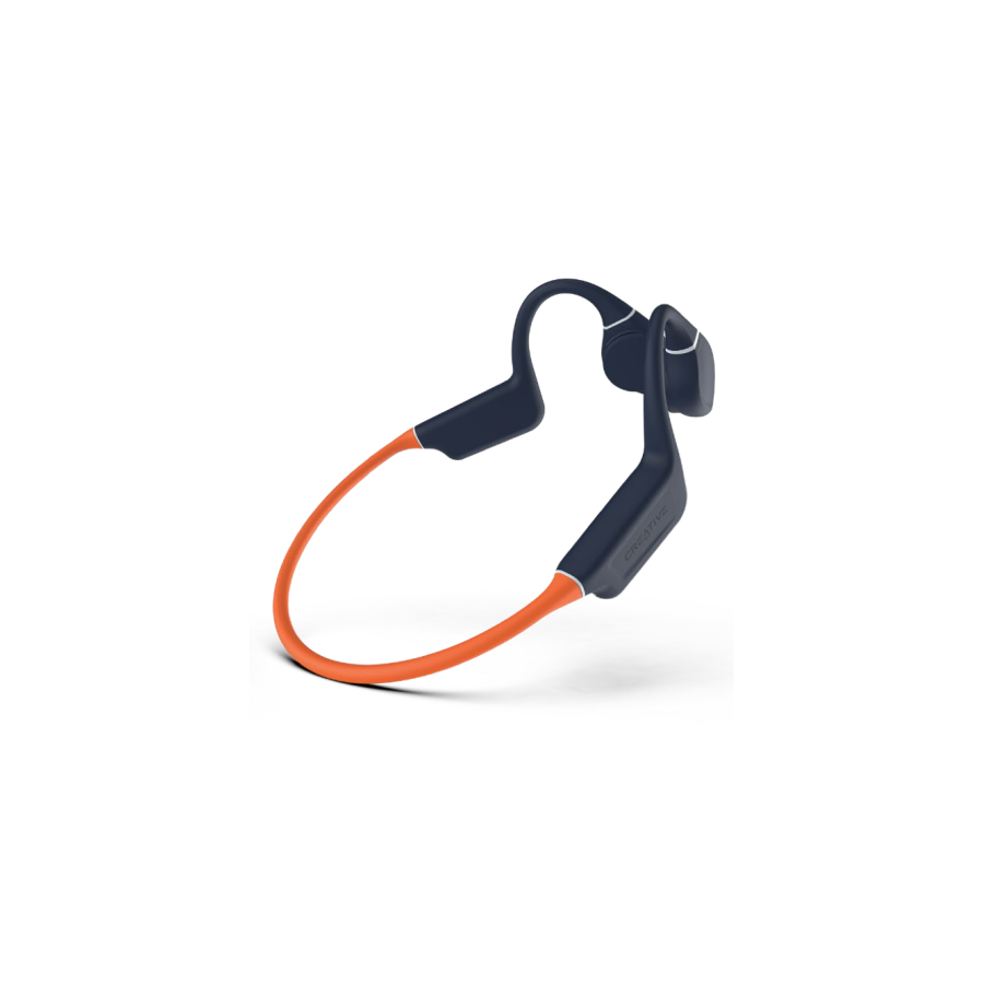 38737-Creative Labs EF1081 Auriculares Inalambrico gancho de oreja USB Tipo C Bluetooth Negro, Naranja