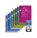 LIBRETA CUBIERTA BASICA FORMATO A4 RAYADO 3 MM 50 HOJAS SURTIDOS LAMELA 06A4003
