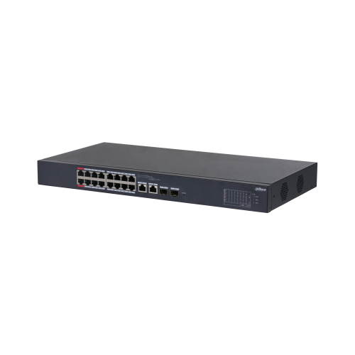 38781-(DH-CS4218-16ET-190-V2) DAHUA SWITCH 18 PUERTOS, GESTIONABLE CON CLOUD. 16 PUERTOS POE