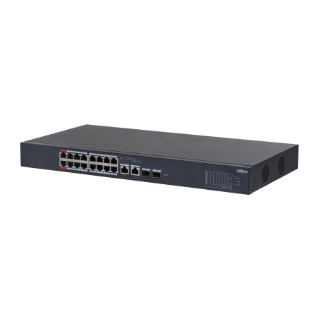 38781-(DH-CS4218-16ET-190-V2) DAHUA SWITCH 18 PUERTOS, GESTIONABLE CON CLOUD. 16 PUERTOS POE