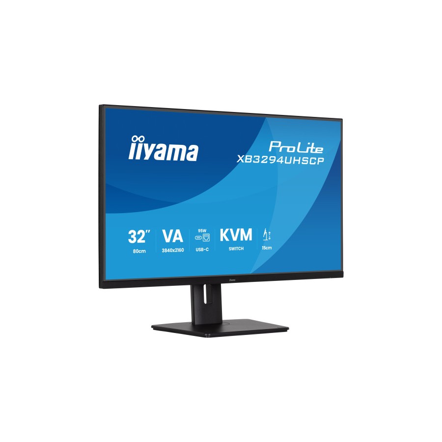 38795-MONITOR IIYAMA, 32 PULGADAS, VA 4K BASE USB-C (95W), CONMUTADOR KVM, PUERTO LAN, COMPATIBILIDAD PIP/PBP