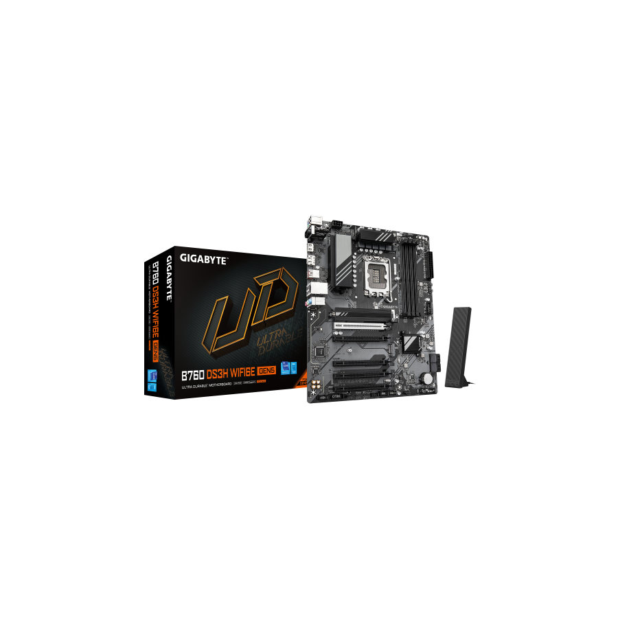 38824-PLACA GIGABYTE B760 DS3H WF6E GEN5,INTEL,1700,B760,4DDR5,256GB,HDMI+DP,4SATA+2M.2,GBLAN+WIFI6E+BT5.3,3USB3.2+2USB-