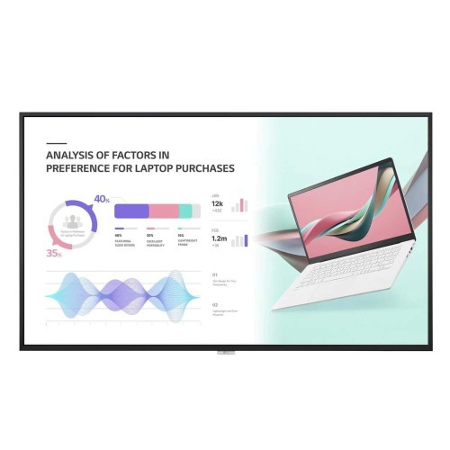 38899-LG (65UH5Q-E.AEU) - 65" 3840 x 2160 (UHD)-500 NIT-PORTRAIT / LANDSCAPE-OPERACION 24/7-WEBOS SMART PLATFORM (SOC)-E