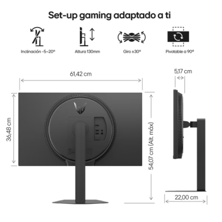 39099-MONITOR LG, 27", 27G411A-B, 68,6 CM, 1920 X 1080 PIXELES, FULL HD, LCD, 5 MS, NEGRO