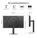 39099-MONITOR LG, 27", 27G411A-B, 68,6 CM, 1920 X 1080 PIXELES, FULL HD, LCD, 5 MS, NEGRO