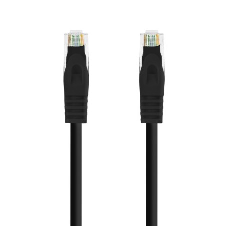 39164-Nanocable Cable de red latiguillo RJ45 LSZH Cat.6A UTP AWG24, Negro, 0.5m
