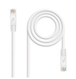 39171-Nanocable Cable de red latiguillo RJ45 LSZH Cat.6A UTP AWG24, Blanco, 0.5m