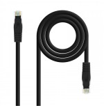 39177-Nanocable Cable de red latiguillo RJ45 LSZH Cat.6A UTP AWG24, Negro, 1.0m