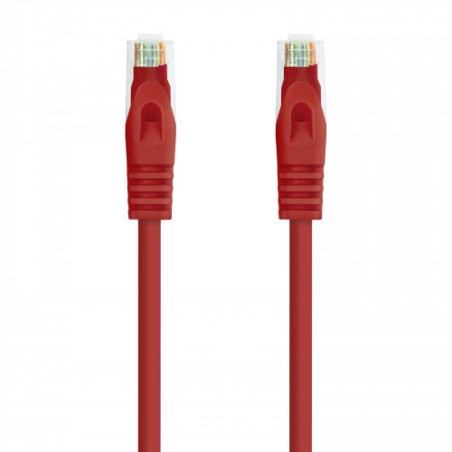 39184-Nanocable Cable de red latiguillo RJ45 LSZH Cat.6A UTP AWG24, Rojo, 1.0m