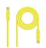39187-Nanocable Cable de red latiguillo RJ45 LSZH Cat.6A UTP AWG24, Amarillo, 1.0m