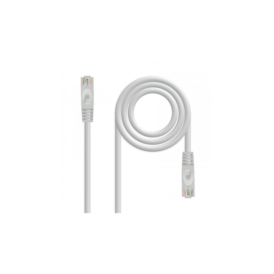 39189-Nanocable Cable de red latiguillo RJ45 LSZH Cat.6A UTP AWG24, Gris, 2.0 m