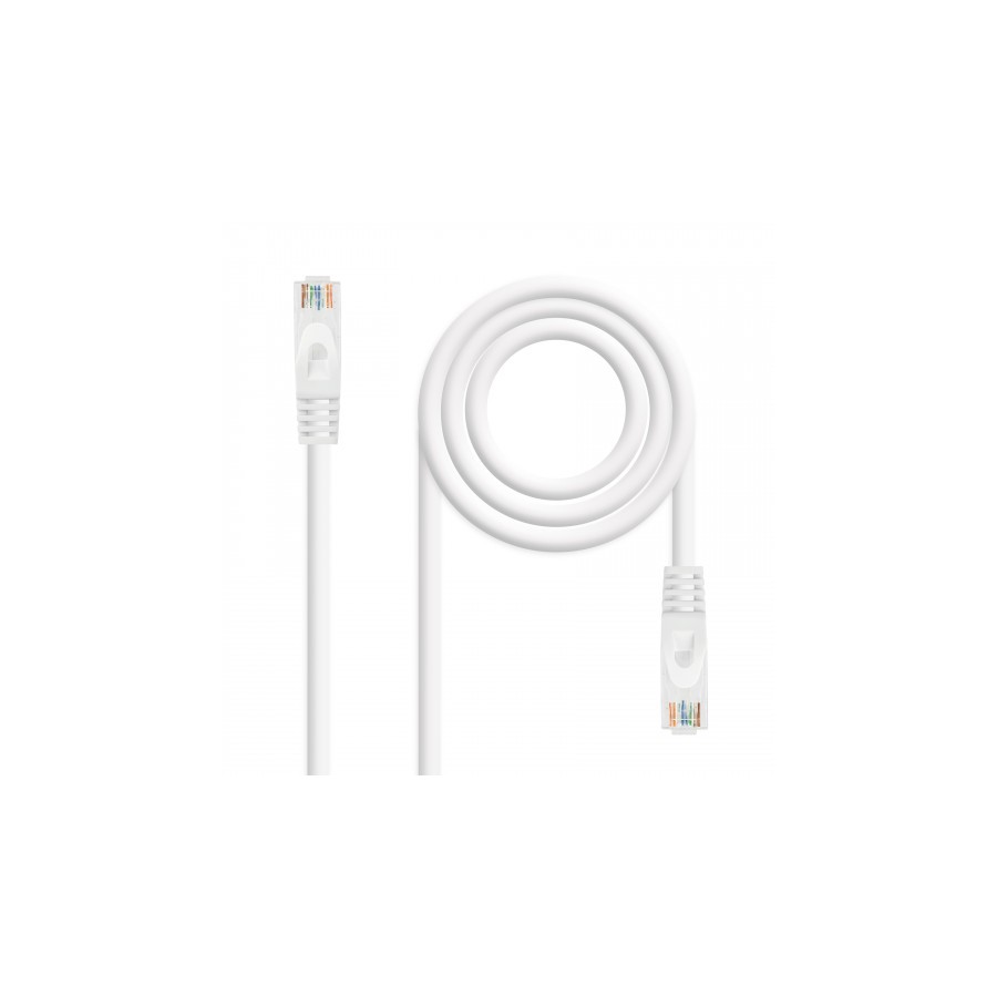 39195-Nanocable Cable de red latiguillo RJ45 LSZH Cat.6A UTP AWG24, Blanco, 2.0m