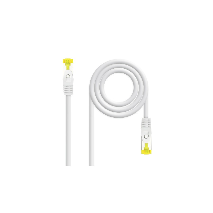 39231-Nanocable Cable de red latiguillo RJ45 LSZH Cat.6A SFTP AWG26, Blanco, 1.0 m