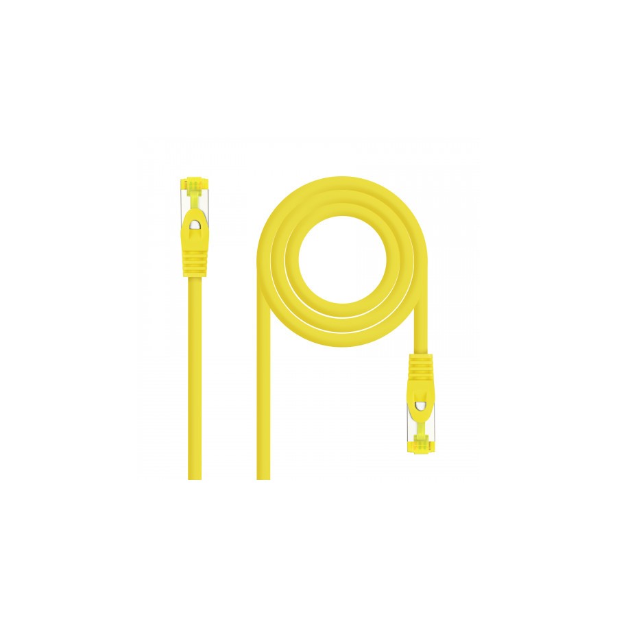 39233-Nanocable Cable de red latiguillo RJ45 LSZH Cat.6A SFTP AWG26, Amarillo, 1.0 m