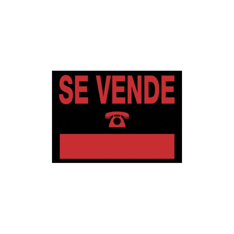 3924-CARTEL "SE VENDE" 700X500 MM PVC NEGRO ARCHIVO 2000 6160 NE