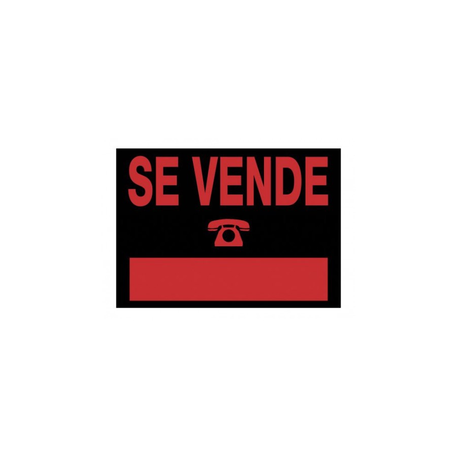 3925-CARTEL "SE VENDE" 500X230 MM PVC NEGRO ARCHIVO 2000 6162 NE