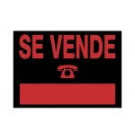 3926-CARTEL "SE VENDE" 350X250 MM PVC NEGRO ARCHIVO 2000 6167 NE