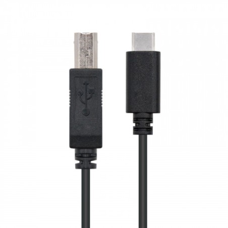 39270-Nanocable USB 2.0, 1m cable USB USB C USB B Negro