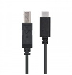 39270-Nanocable USB 2.0, 1m cable USB USB C USB B Negro