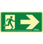 3931-SENAL HOMOLOGADA SEGURIDAD SALIDA EMERGENCIA DERECHA 320x160MM PVC VERDE ARCHIVO2000 6170-16H VE