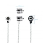 39338-TooQ TQCLKC0025 cable antirrobo Plata 1,5 m