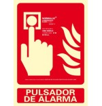 SENAL "PULSADOR DE ALARMA" 210X300 PVC ROJO ARCHIVO 2000 6171-04H RJ